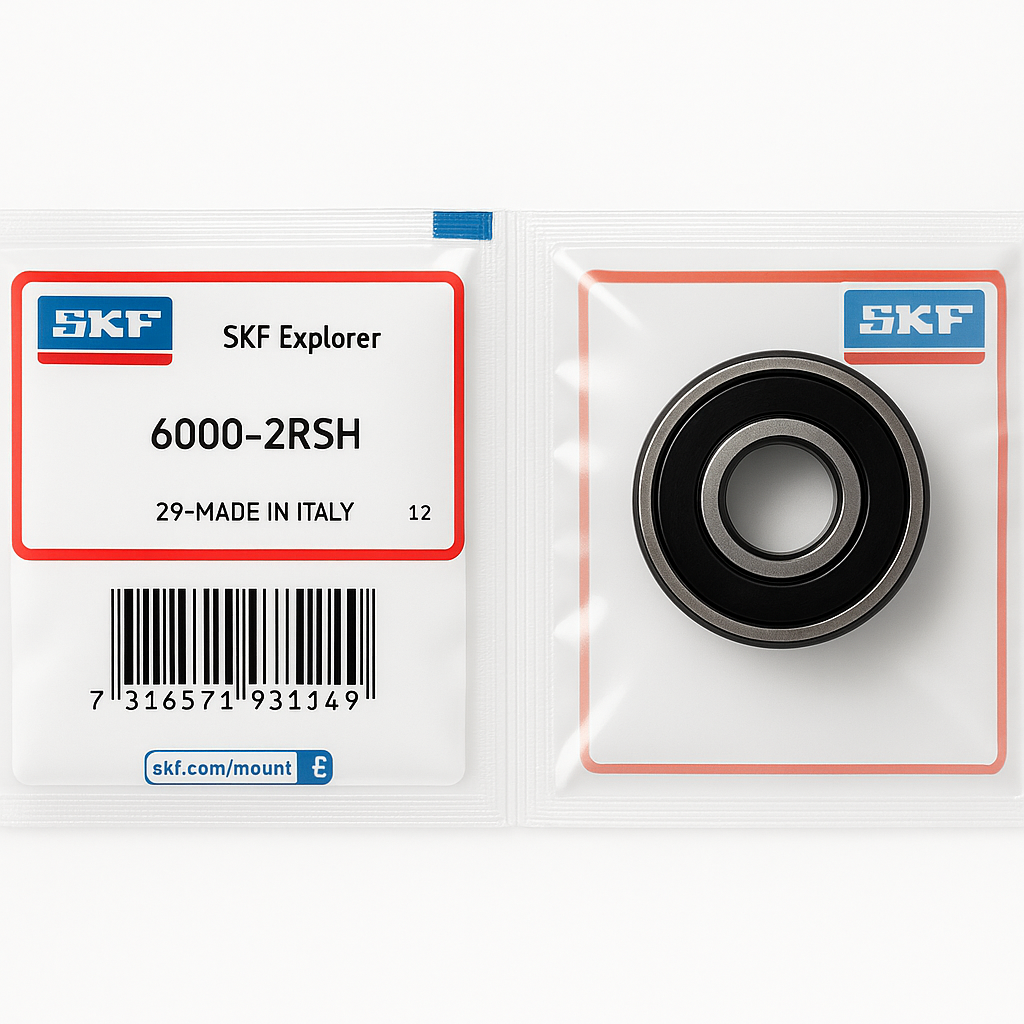 Vòng bi SKF 6000-2RSH - Vòng bi cầu rãnh sâu, phớt chặn cao su