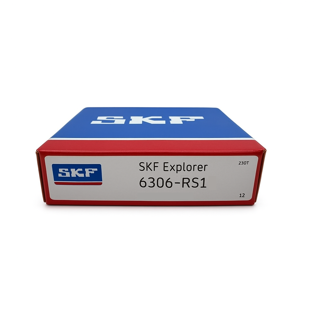 V&ograve;ng bi SKF 6306-RS1 chuẩn SKF, một phớt cao su, k&iacute;ch thước 30x72x19mm