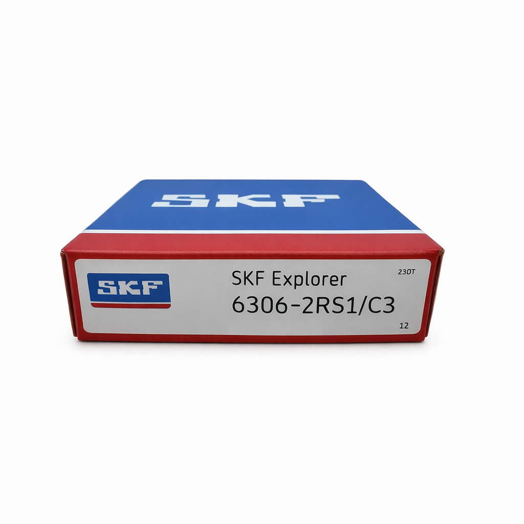 V&ograve;ng bi cầu SKF 6306-2RS1/C3 ch&iacute;nh h&atilde;ng hai phớt cao su khe hở C3