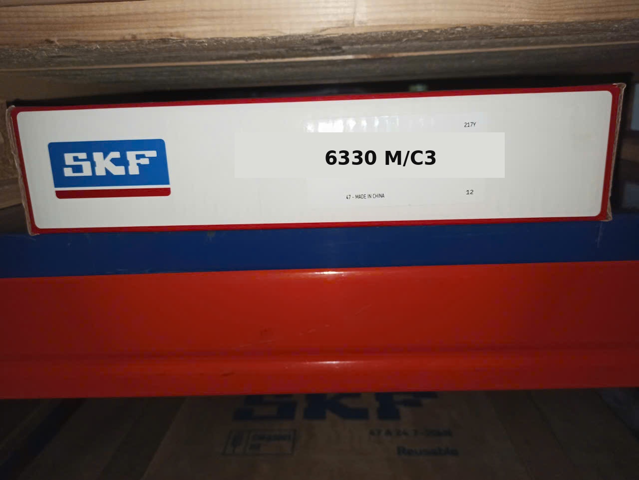 V&ograve;ng bi cầu SKF 6330 M/C3 ch&iacute;nh h&atilde;ng, v&ograve;ng c&aacute;ch đồng, khe hở C3