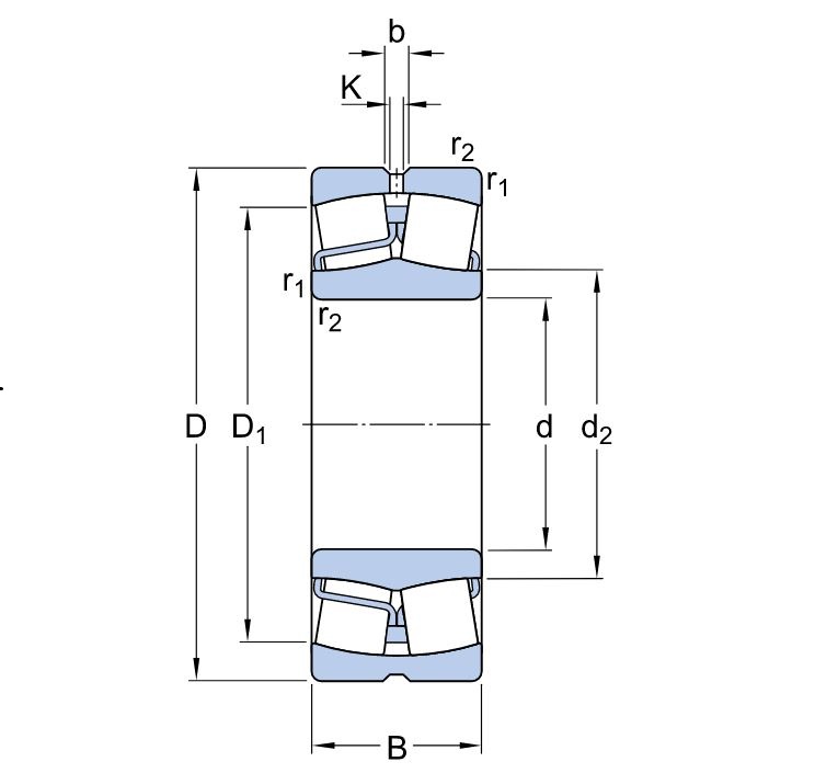 Kích thước vòng bi tang trống SKF 22322 E/C3